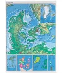 Danmarkskort - 97x137 cm